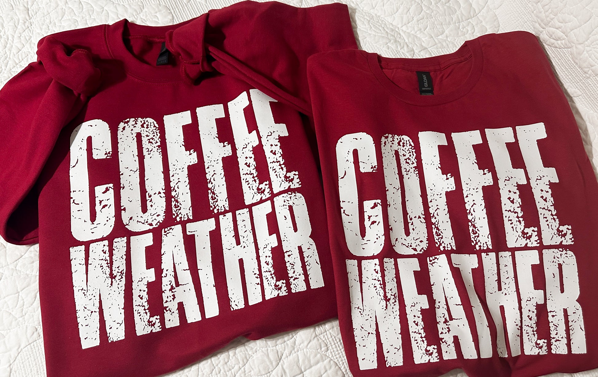 Coffee Weathered Crew or Tee