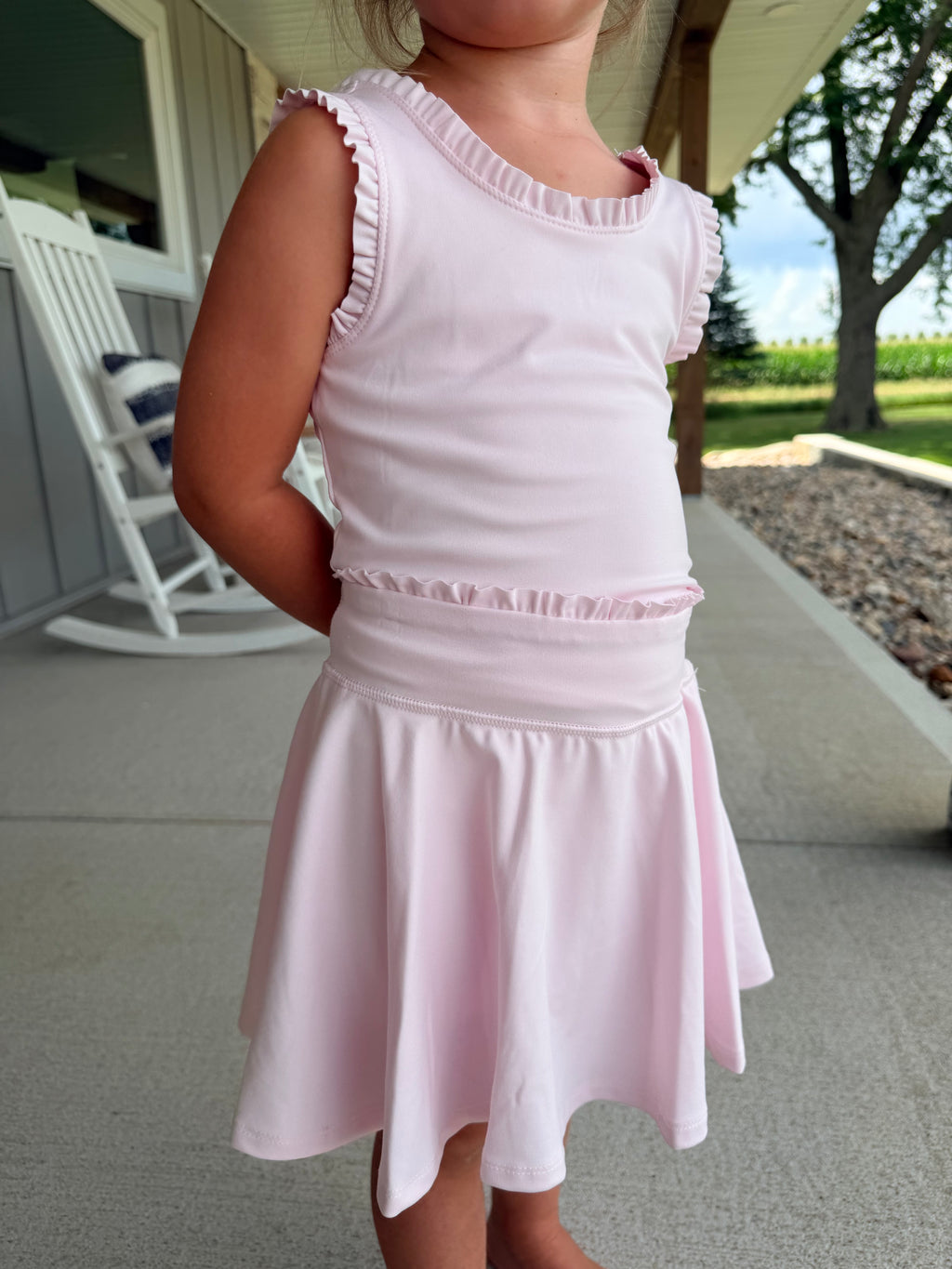 Yogalicious Lettuce Ruffle Edge 3Pc Skort Set