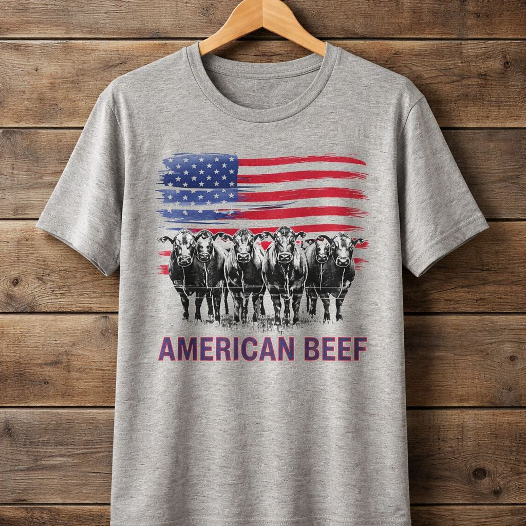 American Beef T-Shirt | Ranchers Farmers Rural Life
