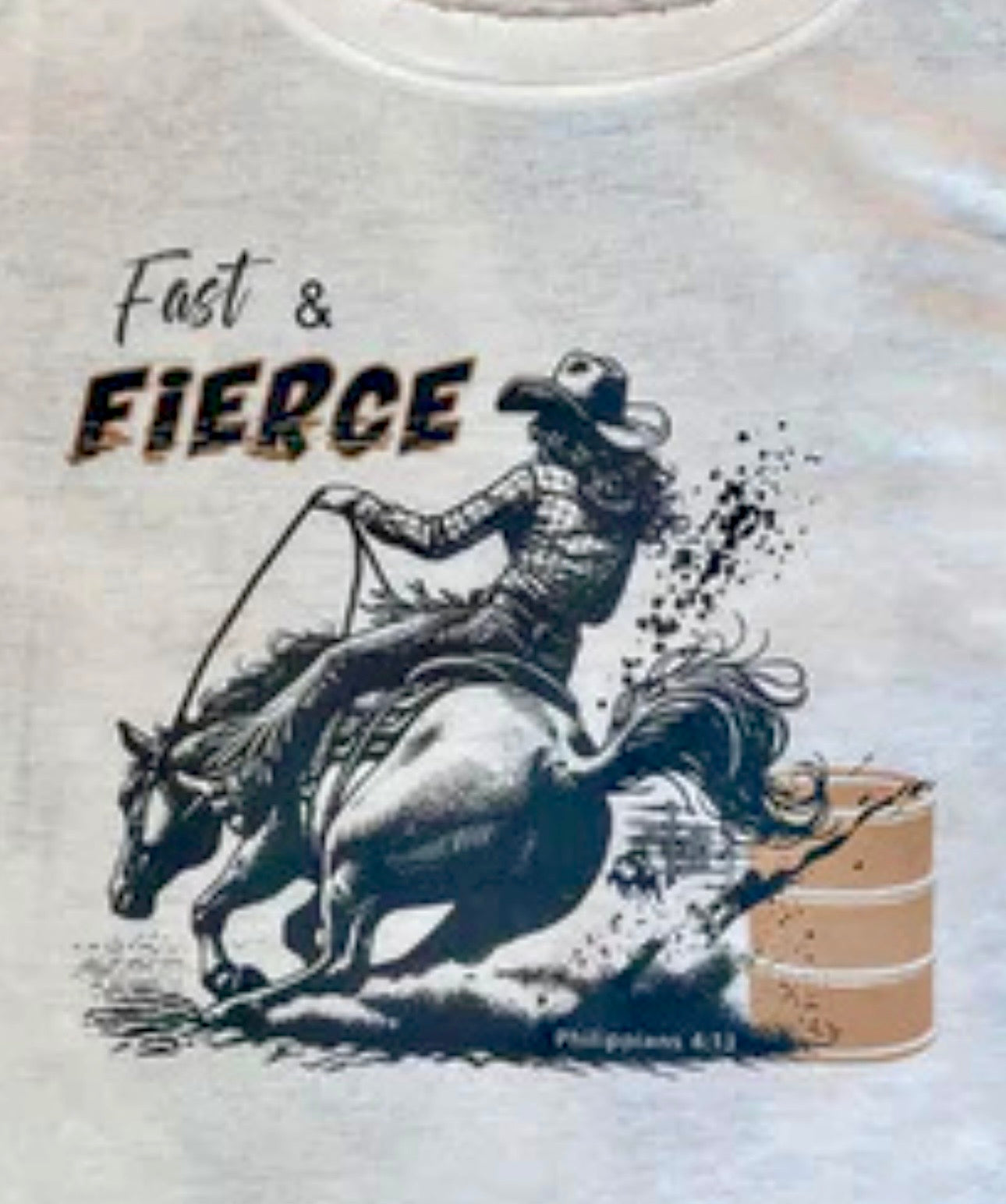 Fast & Fierce Cowgirl Barrel Racing Tee | Western Graphic T-Shirt