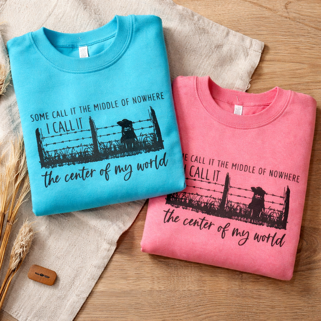 Center of my World Farm Shirt | Midwest Country Rural Graphic Tee or Sweatshirt