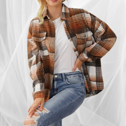 Brown Plaid Shacket