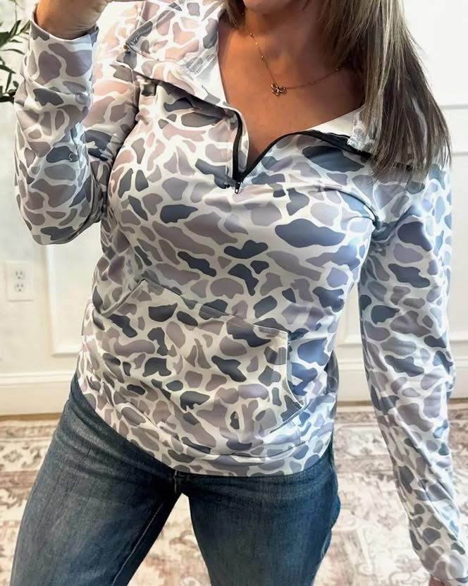 Camo Half Zip Pullover | Women's Pullover