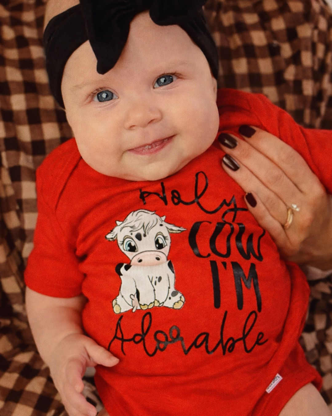 Holy Cow I'm Adorable Kids Farm Shirt | Baby Onesie & Toddler Tee