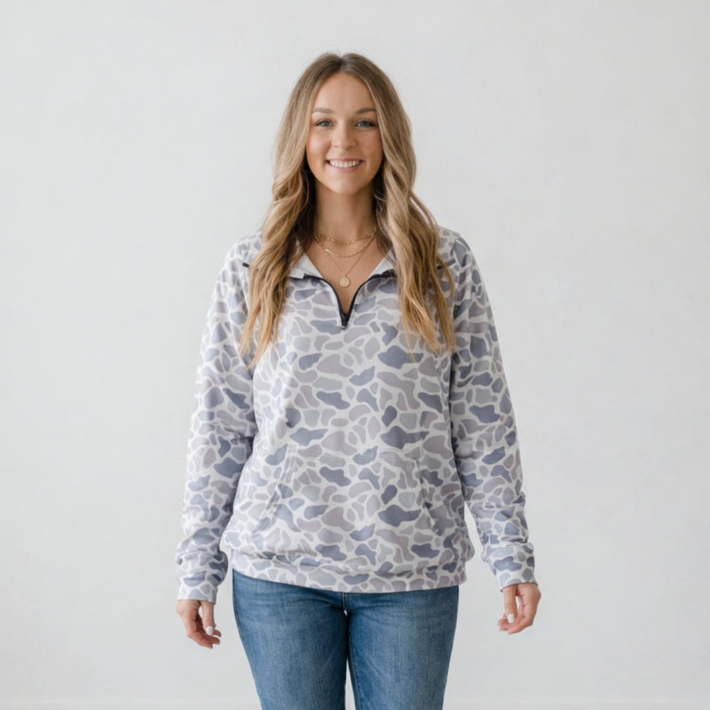 Camo Half Zip Pullover | Women's Pullover