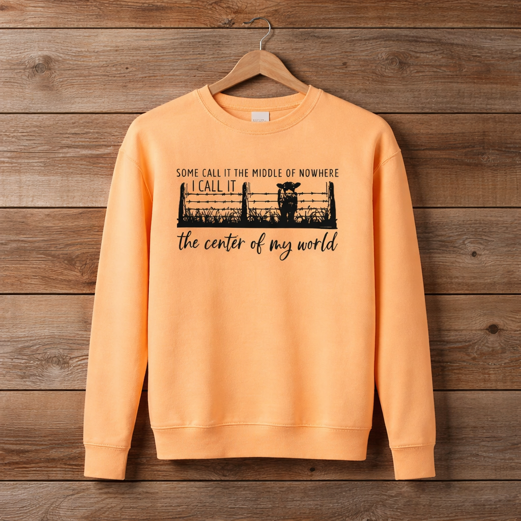 Center of my World Farm Shirt | Midwest Country Rural Graphic Tee or Sweatshirt