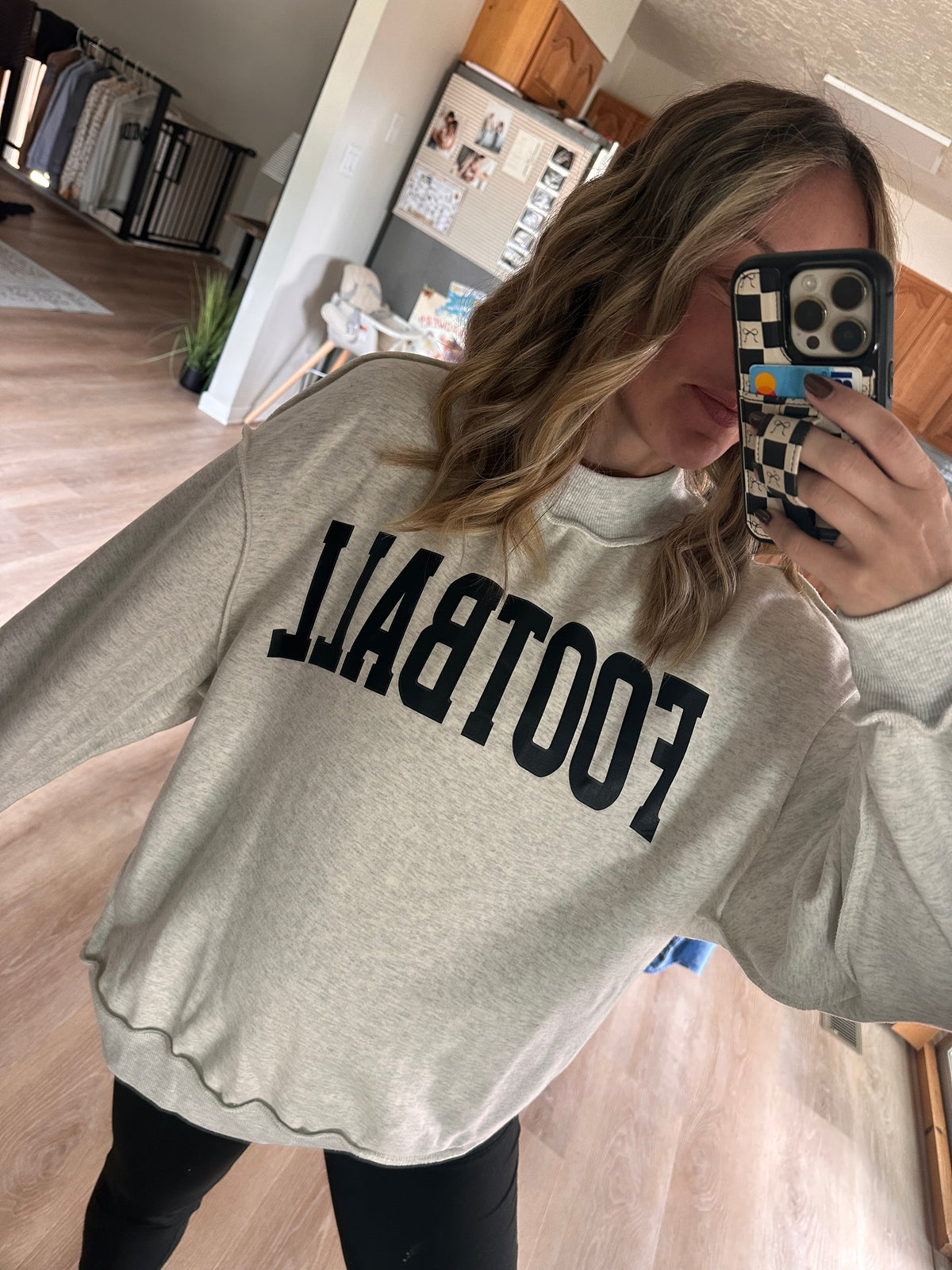 GAMEDAY/ FOOTBALL Reversible Mock Neck Sweatshirt