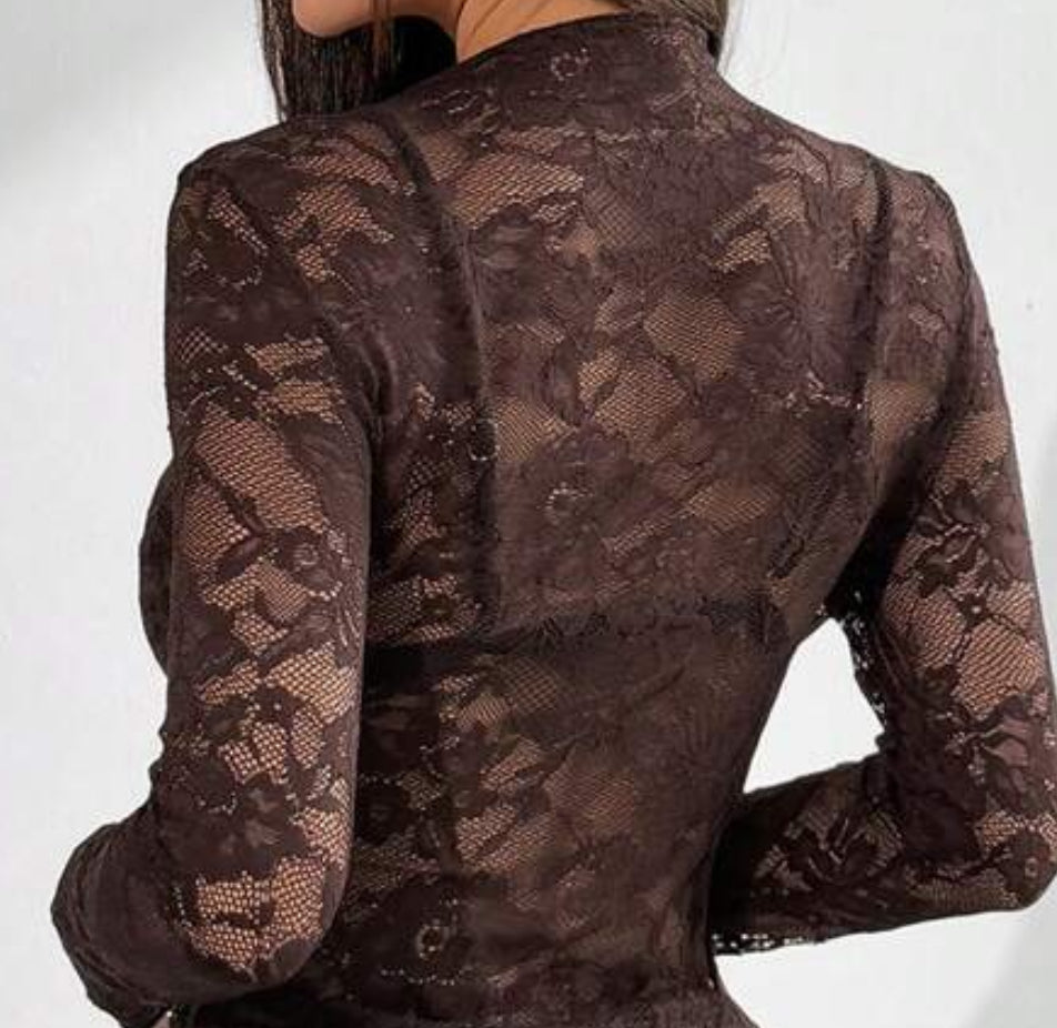 Chocolate Lace Top