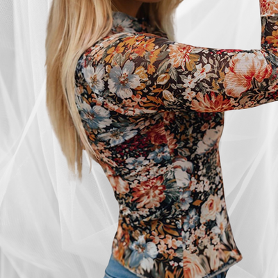 Floral Mesh Top