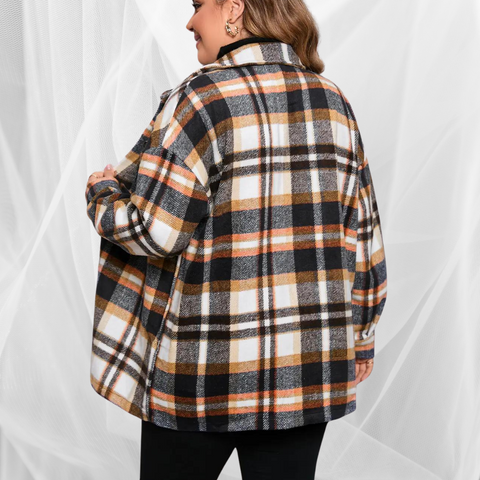 Orange/Navy Plaid Shacket