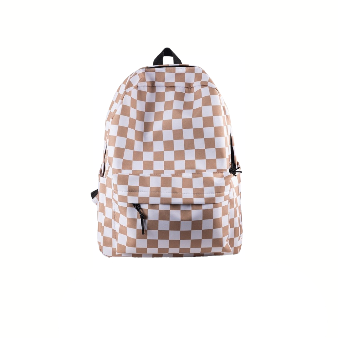 Checkered BackPack Mocha
