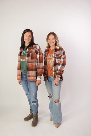 Brown Plaid Shacket